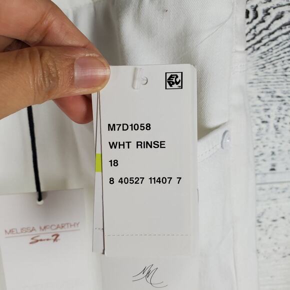 Seven Melissa McCarthy Women Forever White Pencil Denim Jeans Size 18 - Picture 6 of 13